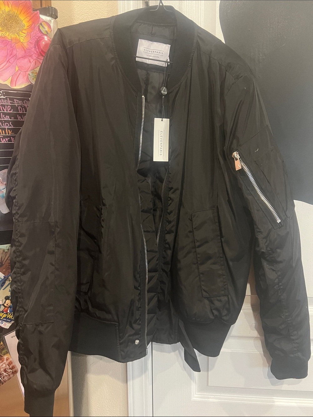 Black Lightweight Bomber Jacket - Eleven Paris